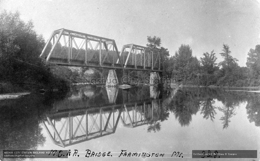 Postcard: Maine Central Railroad Bridge, Farmington, Maine